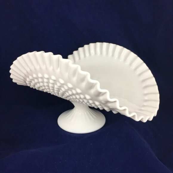 Vintage Other - VTG Fenton hobnail banana/fruit dish